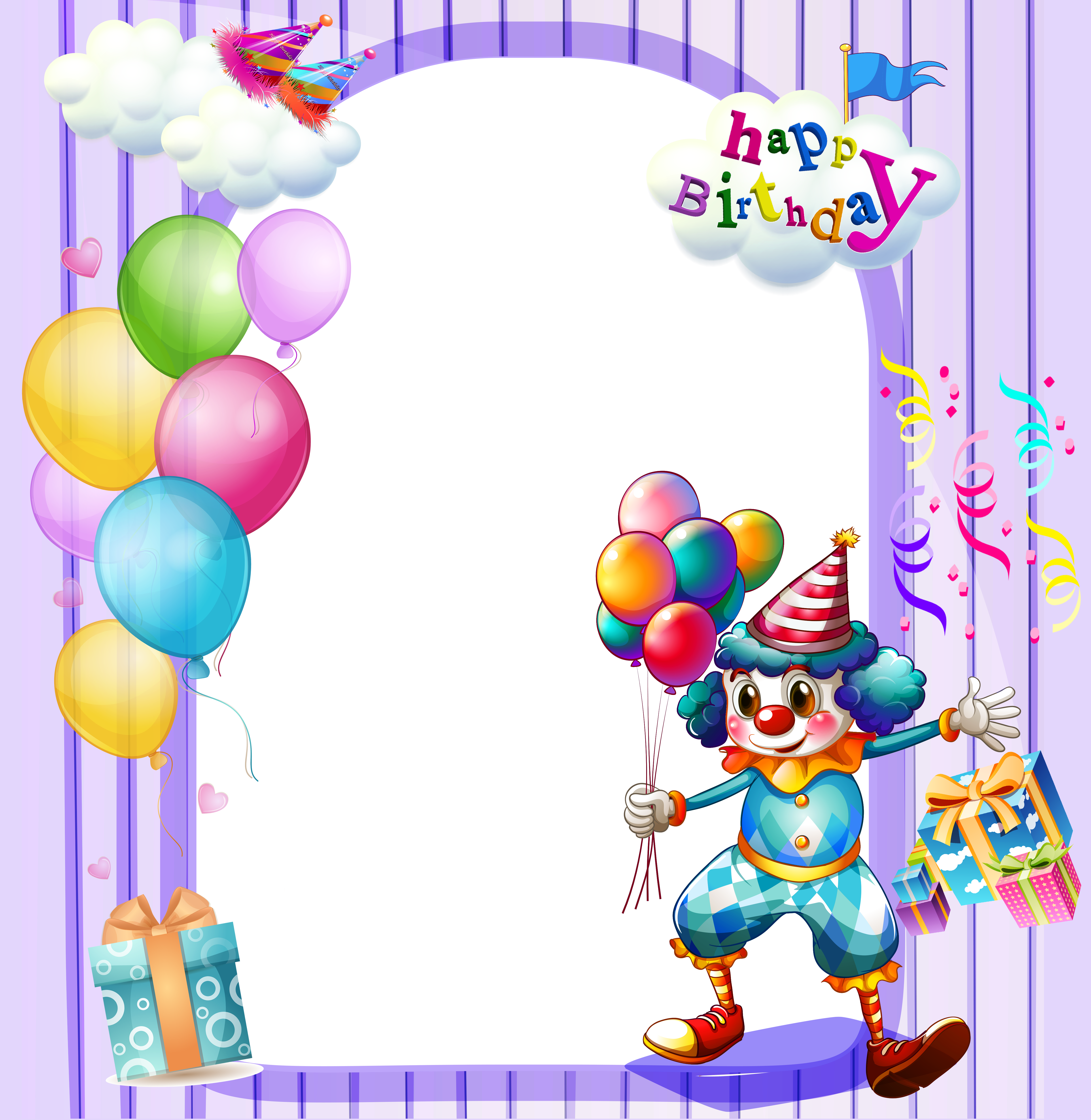 Happy Birthday Large Transparent Frame
