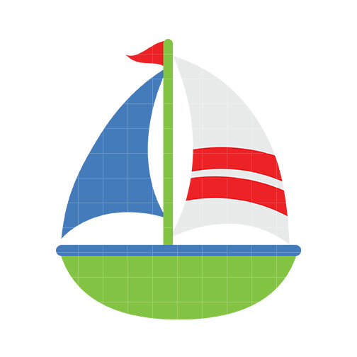 Sailboat 5 Clip Art - Quarter Clipart