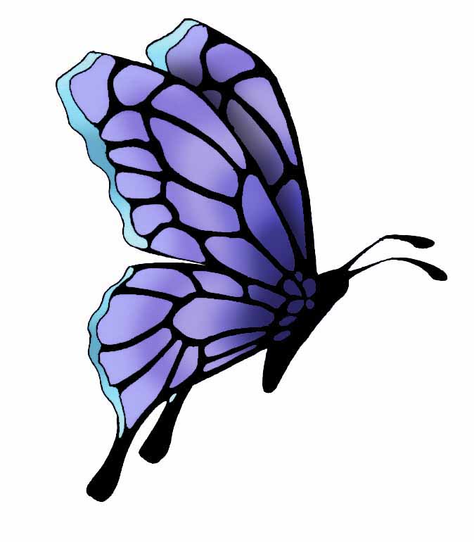 butterfly design side - Clip Art Library