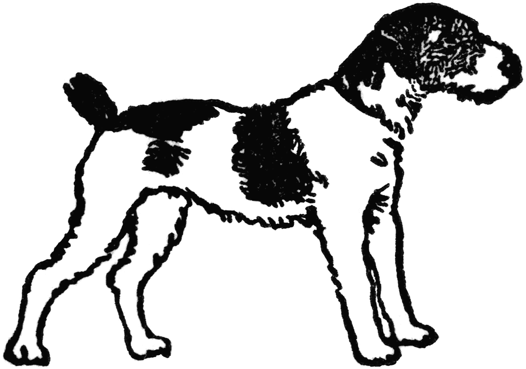 free clip art dogs black and white - photo #39