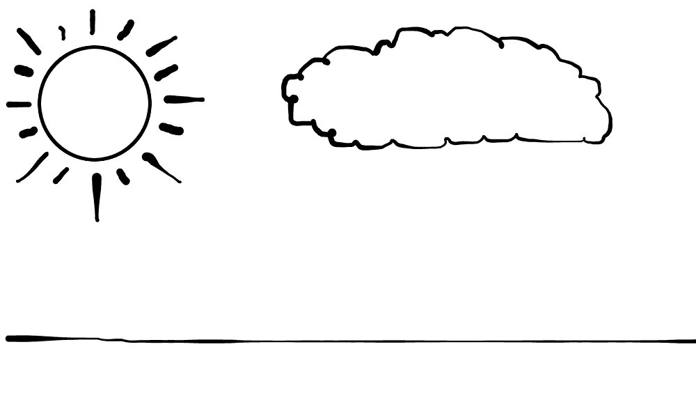 sun, rain, cloud, wind Colouring Pages (page 3)
