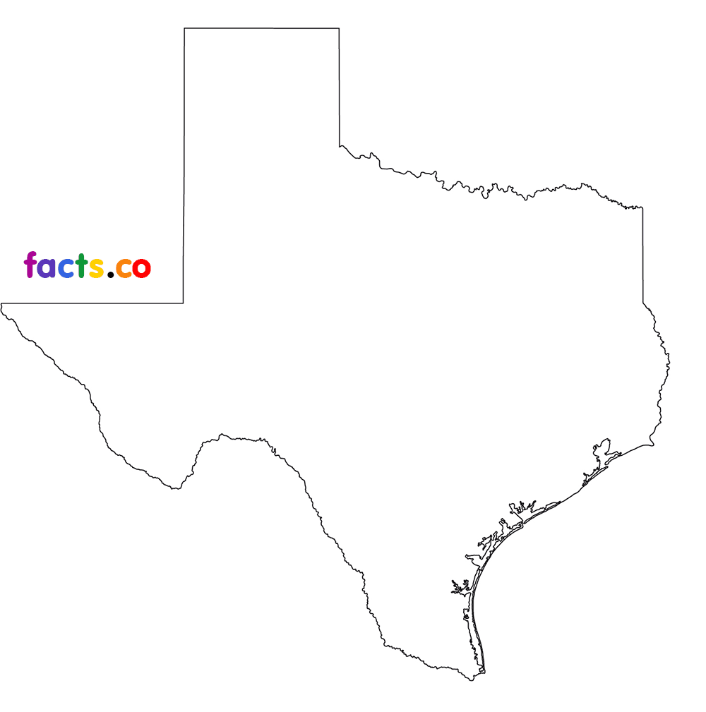 Texas State Map with cities - download blank outline map of Texas
