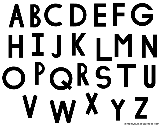 The Alphabet in Pimp My Gun by Klobb17 on Clipart library