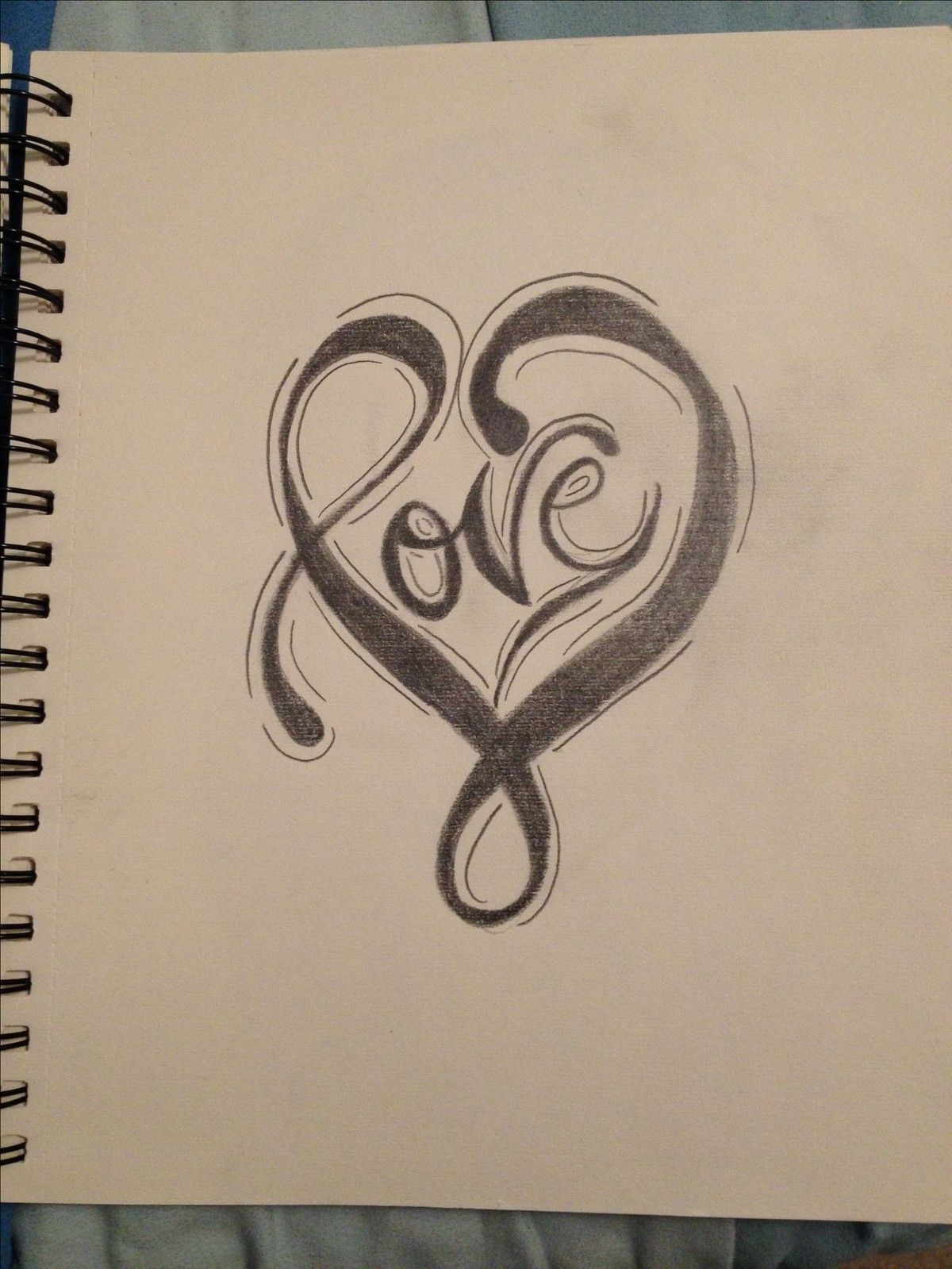 pencil drawing love