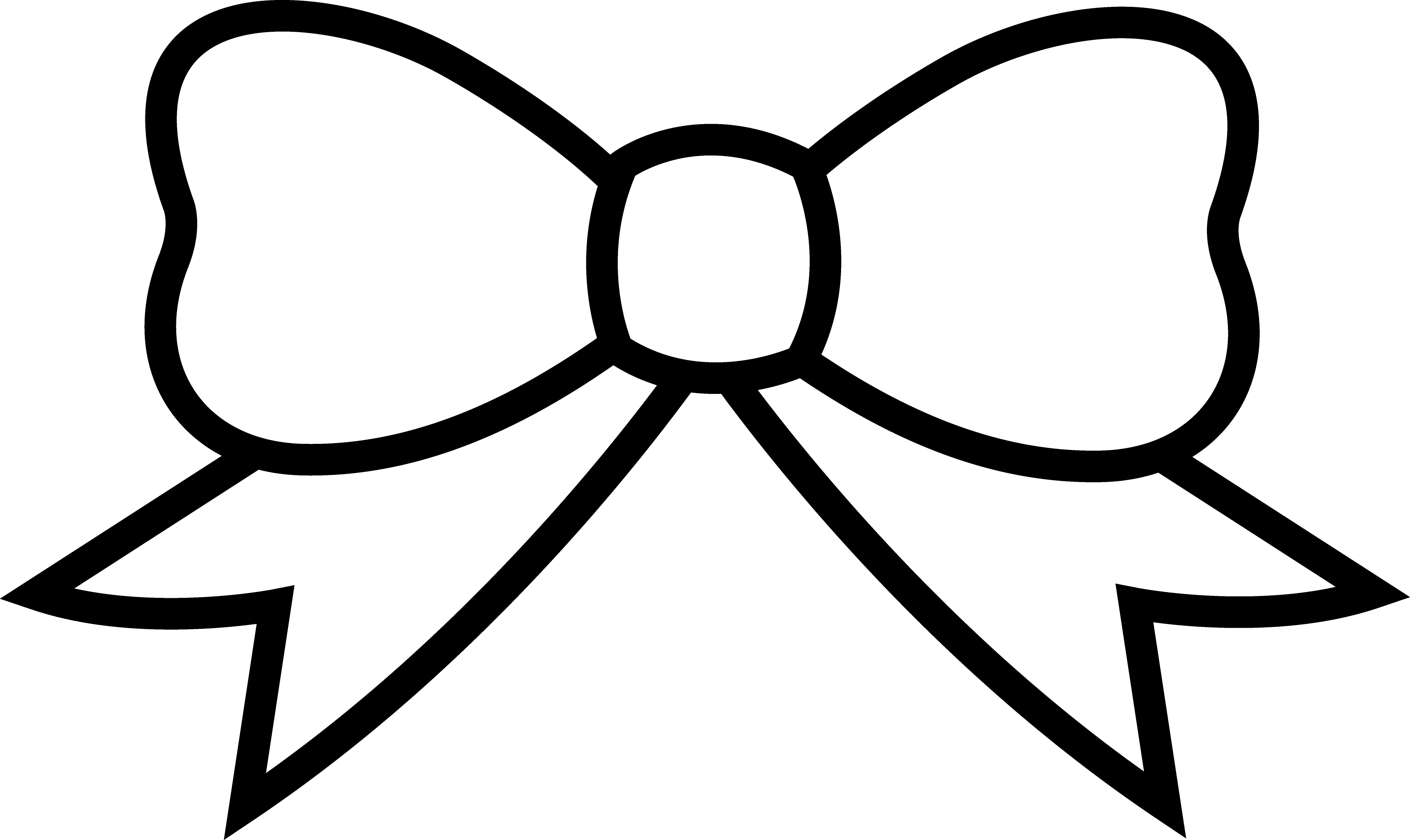 Bow Outline - Clipart library