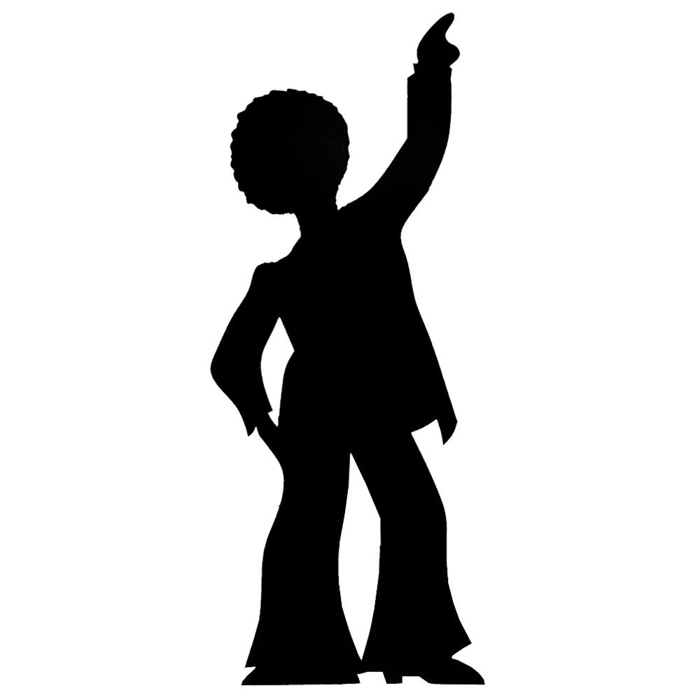 Stand-up Male Disco Dancer Silhouette 1.9m | Peeks