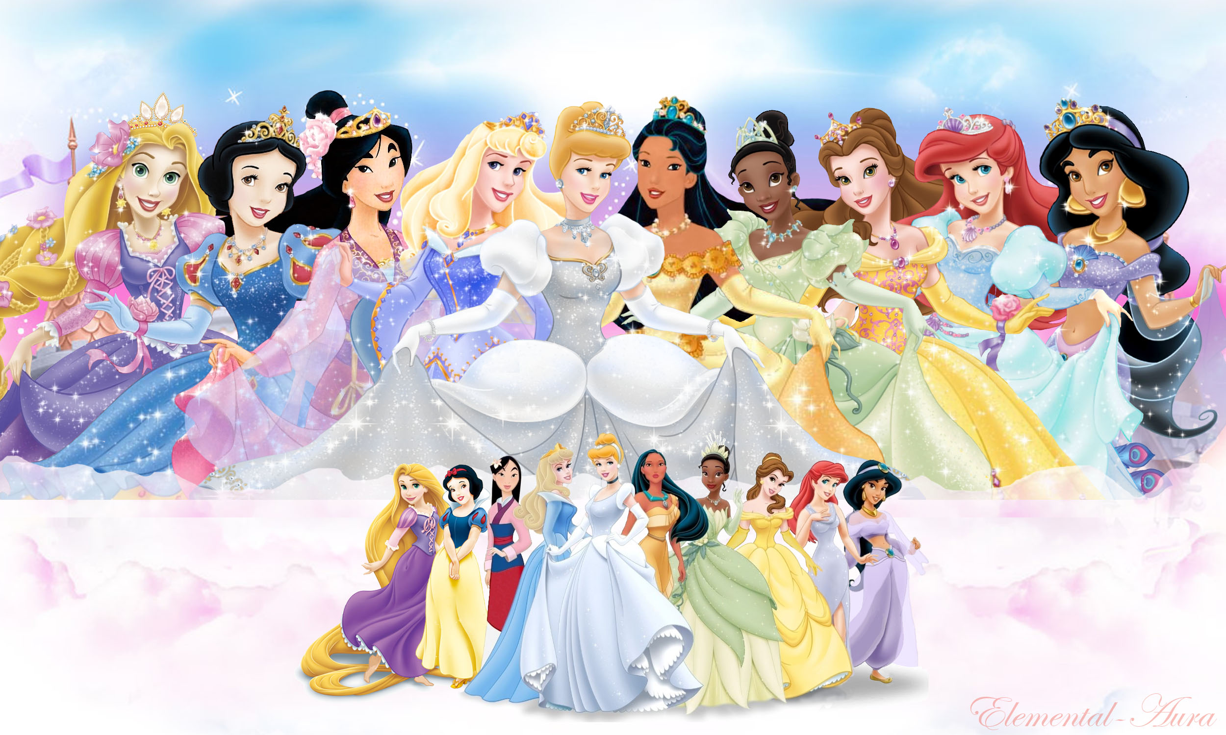 10 Official Princesses (Ariel Blue Dress) - Disney Princess Photo 