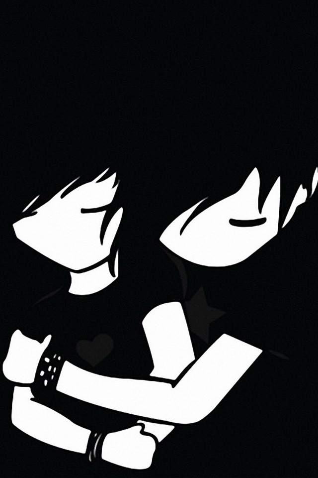Emo Boy and Girl iPhone4 (4S) Wallpaper | iPhone Faves Mobile 