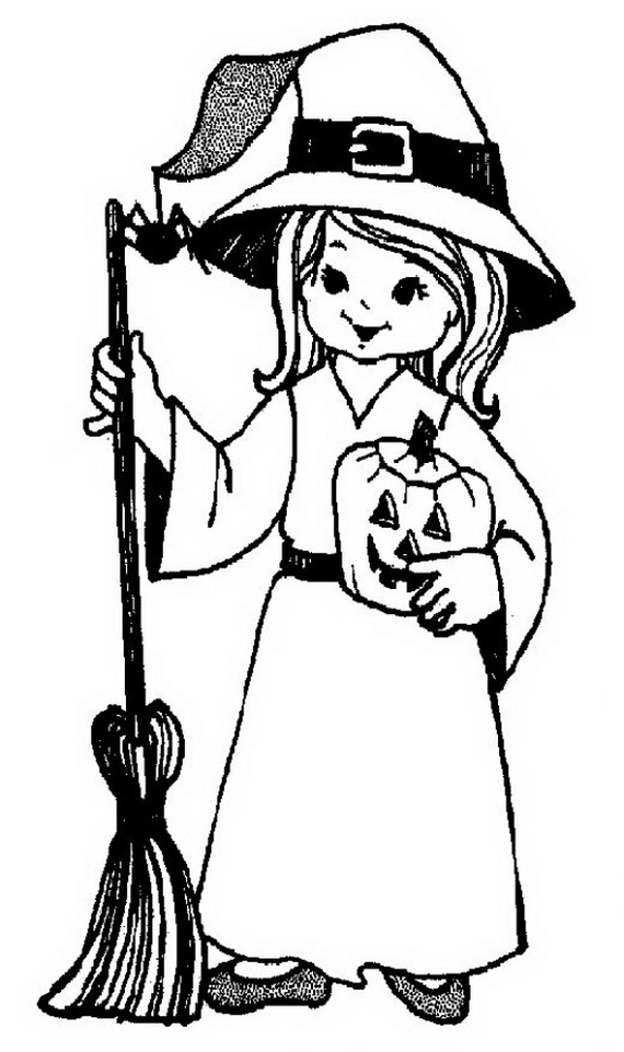 Fun Scary Halloween Coloring Pages Costumes 201217 | Mewarnai