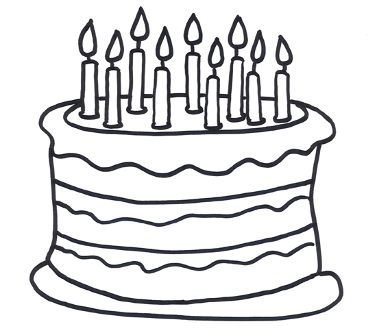 Free Birthday Cake Outline, Download Free Birthday Cake Outline png