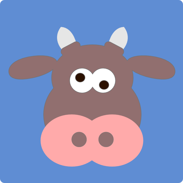 Cartoon Cow Head clip art - vector clip art online, royalty free 
