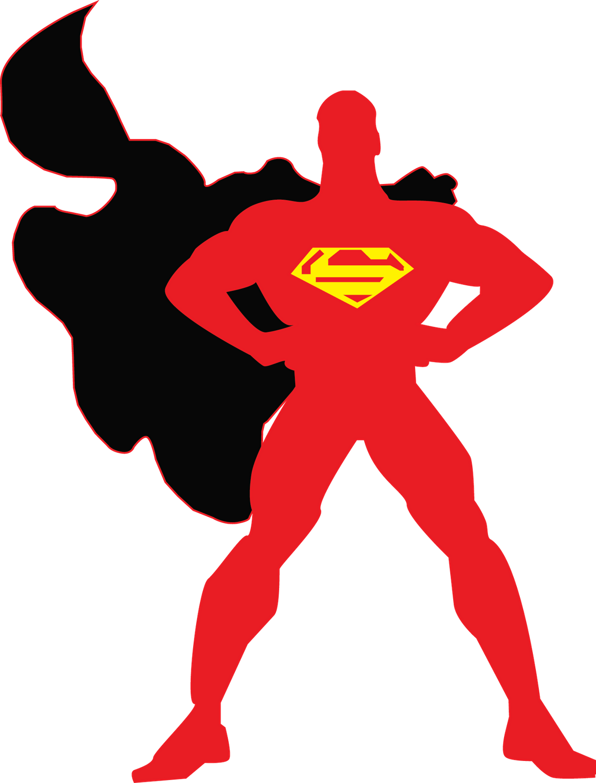 Superman Logo Outline - Clipart library - Clipart library