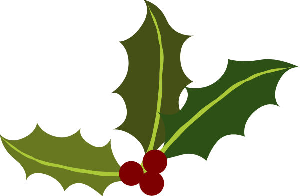 Holly Leaves With Berries Clip Art at Clipart library - vector clip art 