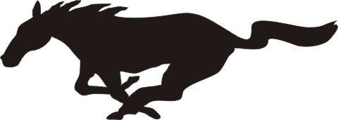 Mustang Running Horse Silhouette - Clip Art Library