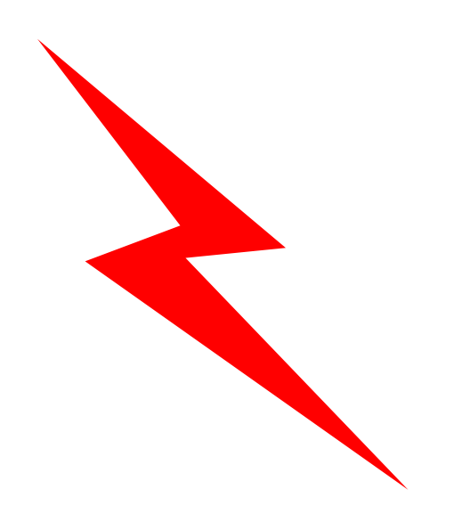 Red Lightening Bolt clip art - vector clip art online, royalty 