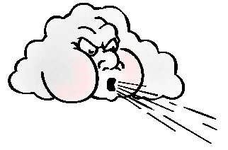 Pix For  Cartoon Cloud Blowing Wind