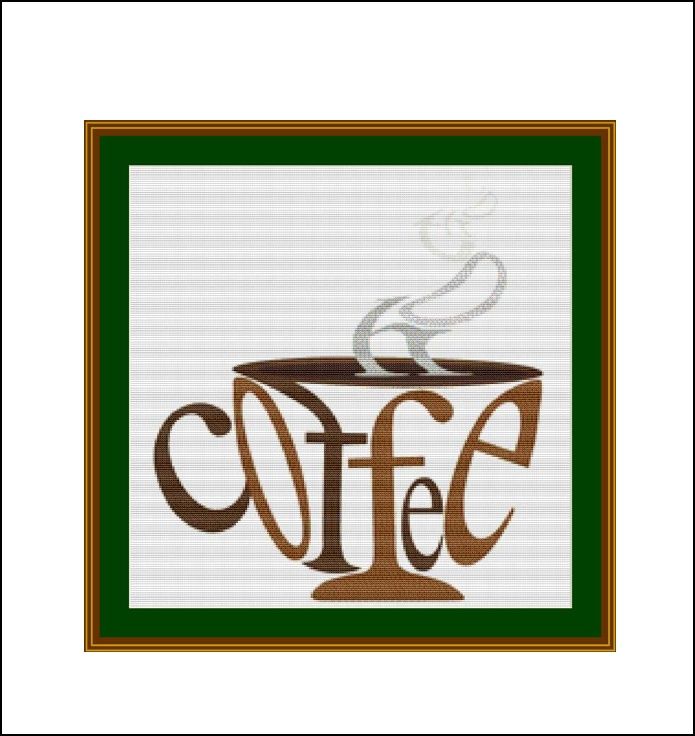 Hot Coffee Free Cross Stitch Pattern | Things to make | Clipart library