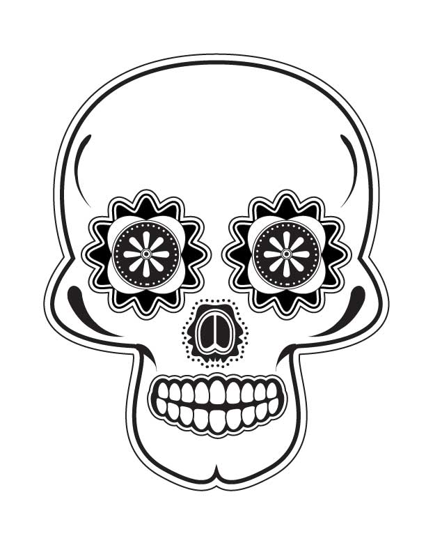Dia De Los Muertos Skull by subatomiclaura on Clipart library