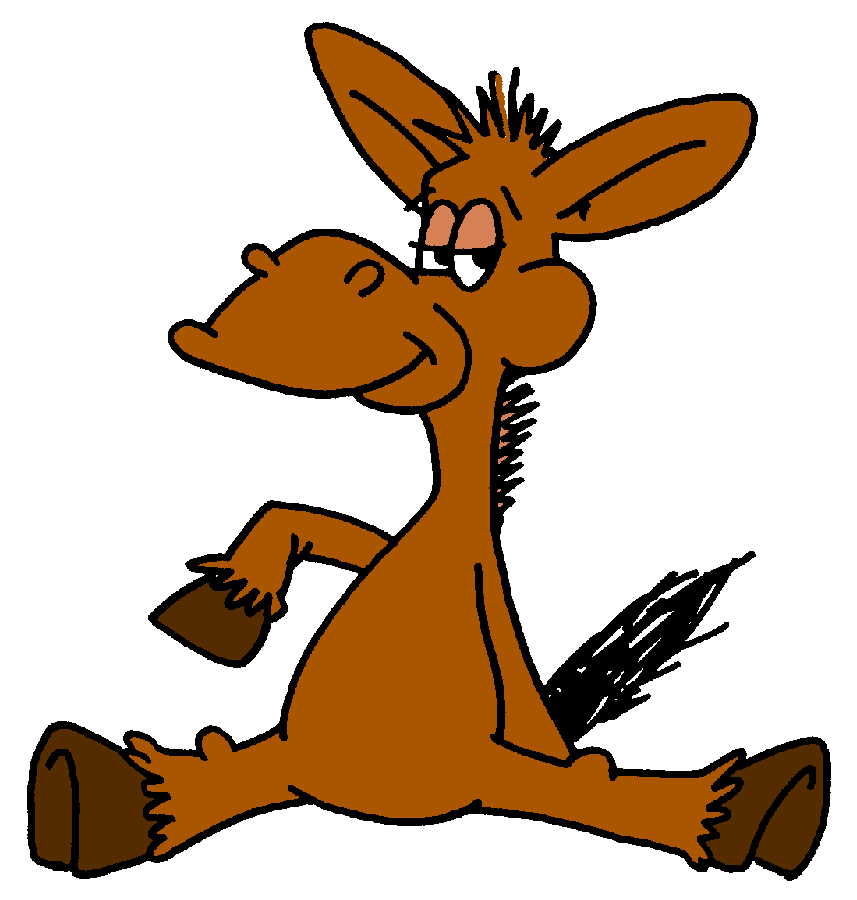 Cartoon Donkey Ride 