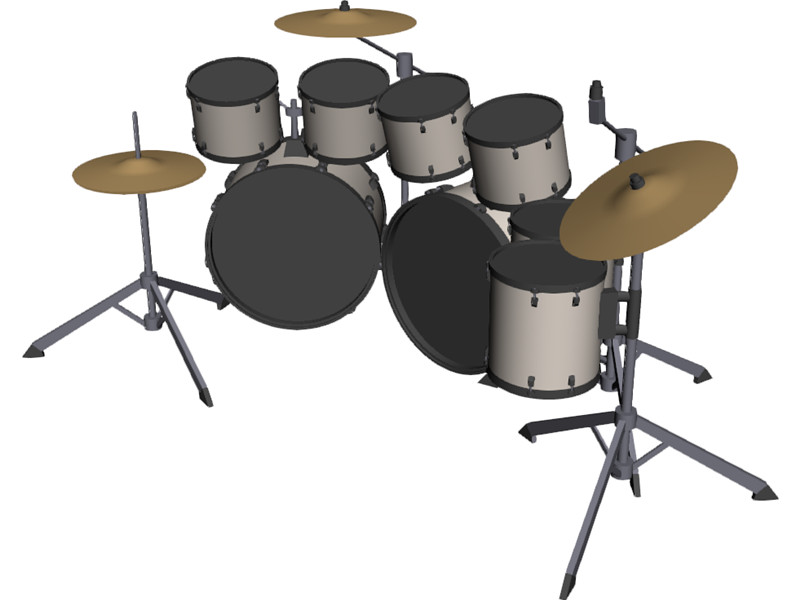Drum Set 3D Model Download | 3D CAD Browser