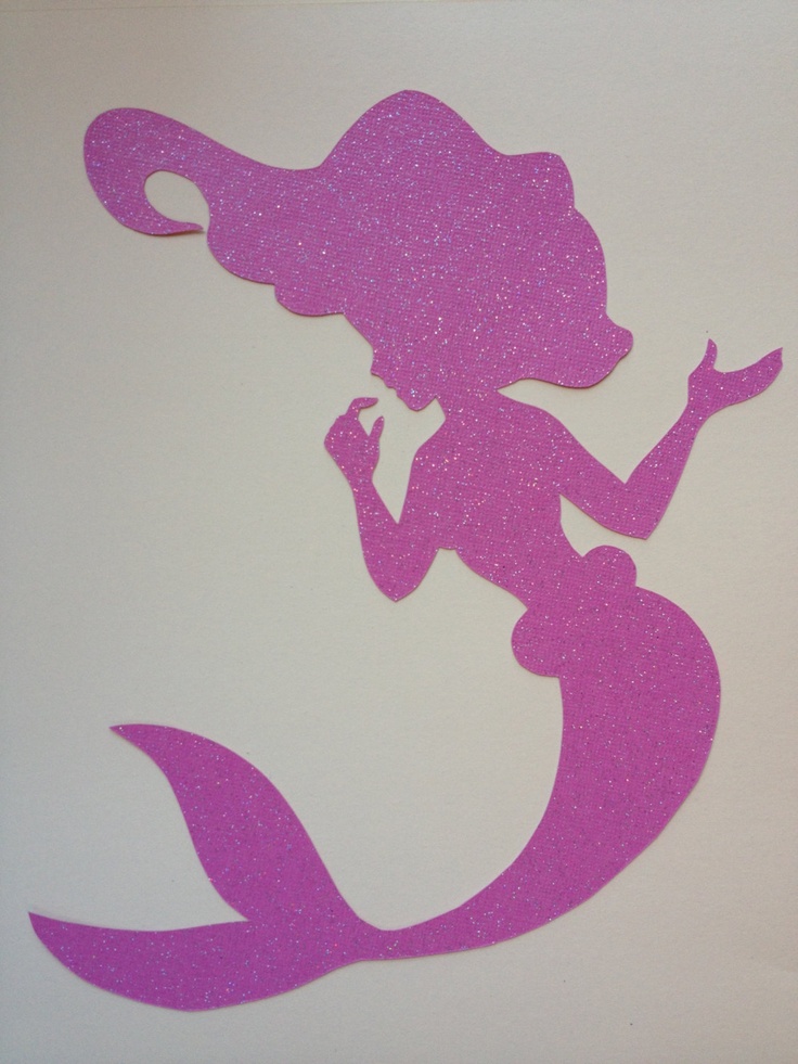 Disney inspired Princess Ariel from the Little Mermaid silhouette 