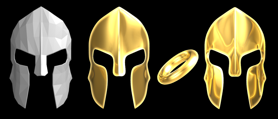 3D spartan helmet by unit-35 on Clipart library