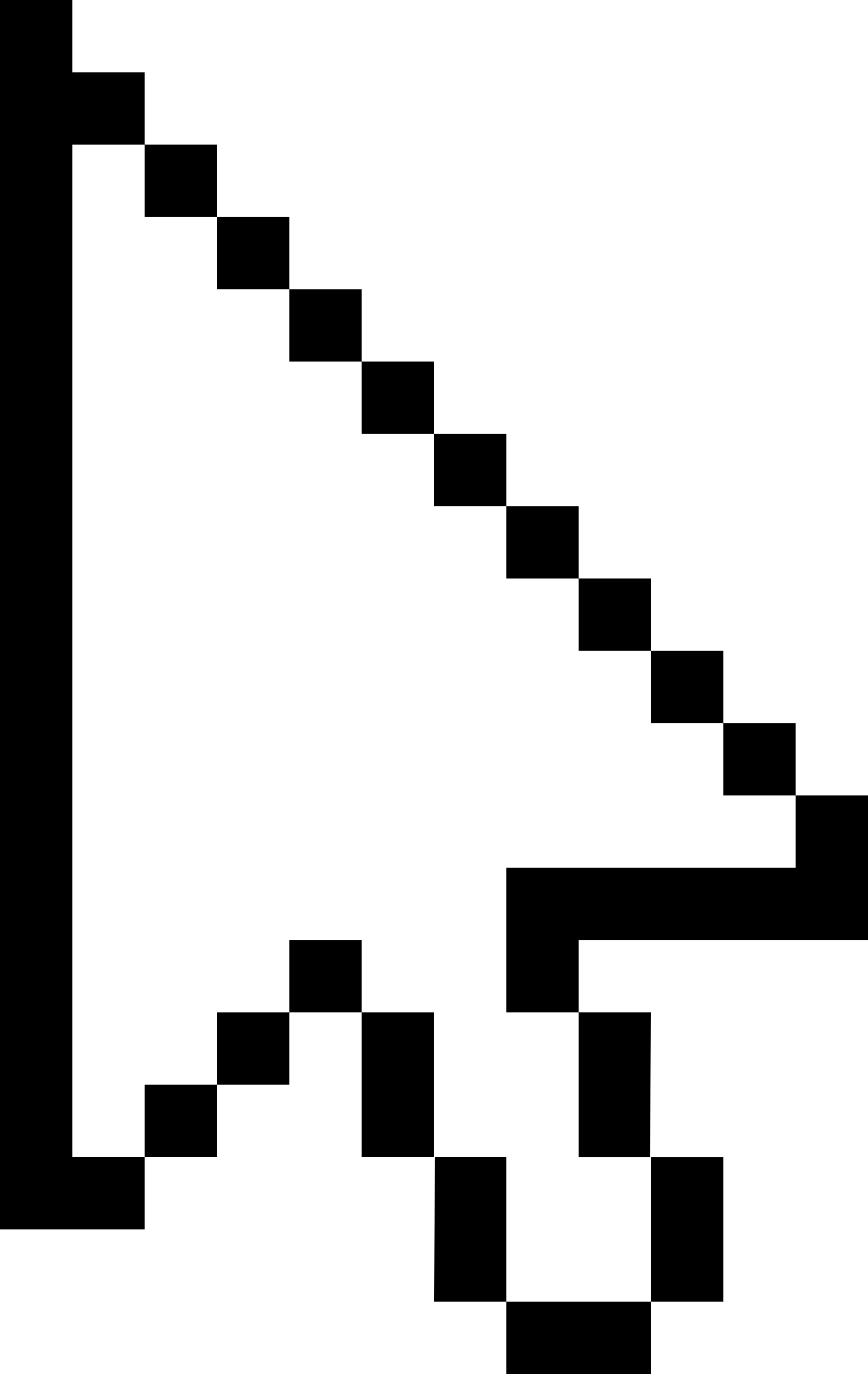 Clipart - White Pixel Mouse Cursor Arow (Fixed)