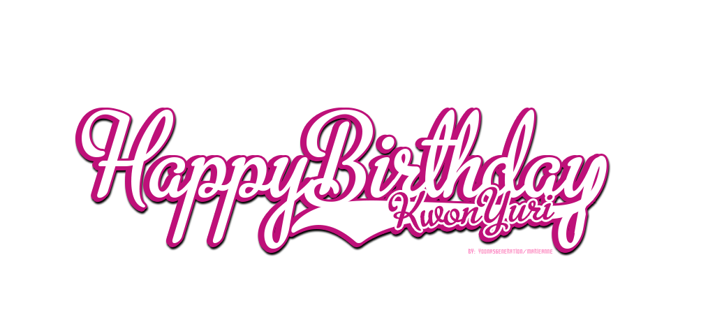 Happy Birthday Yuri Text PNG by YoonAsGeneration on Clipart library