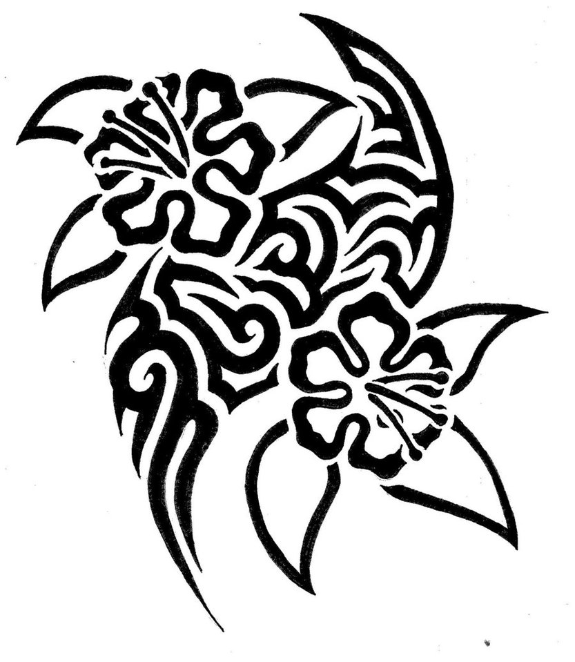 Tribal flowers by fensterfisch on Clipart library