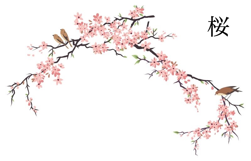 japanese cherry blossom art wallpaper