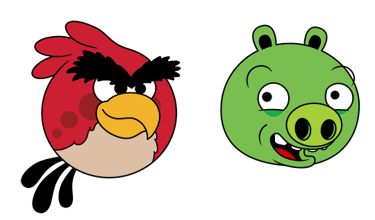 red and green characters - Clip Art Library