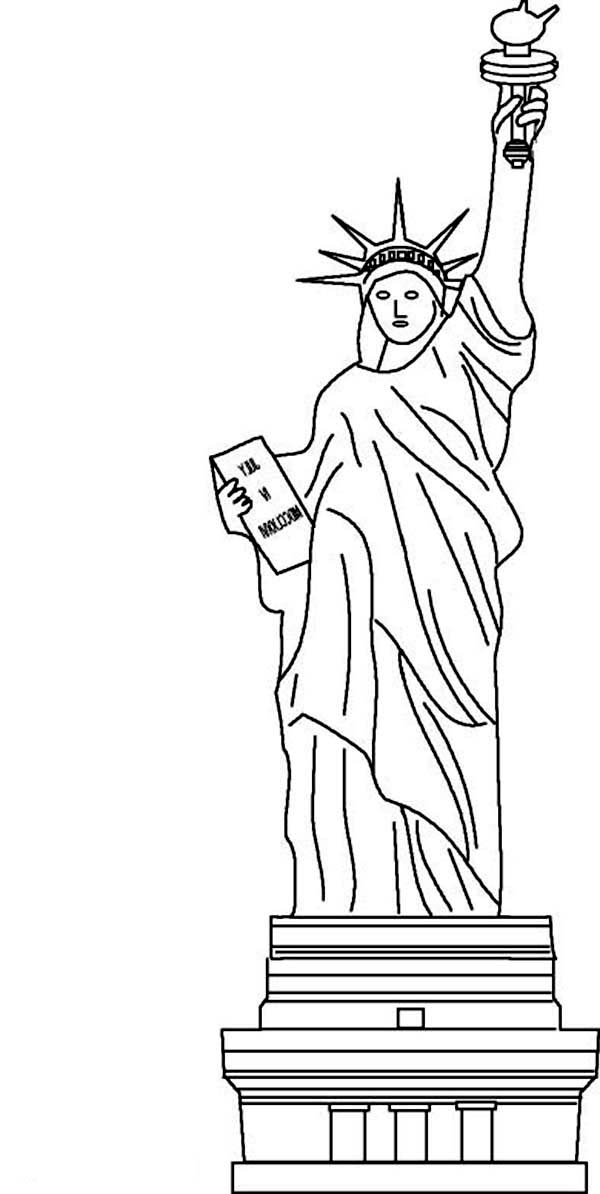 Free coloring pages of statue liberty daes