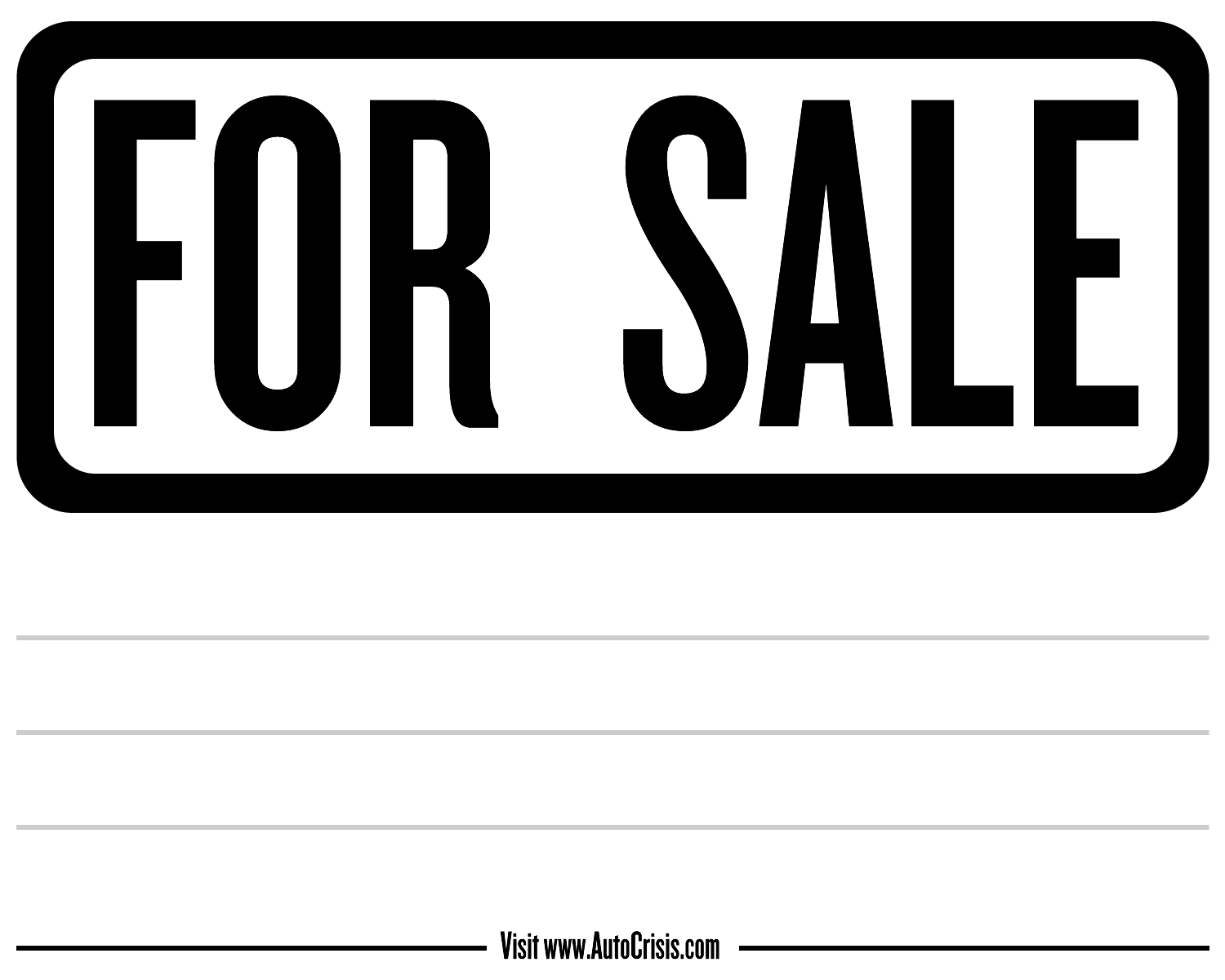 Car For Sale Signage Clip Art Library