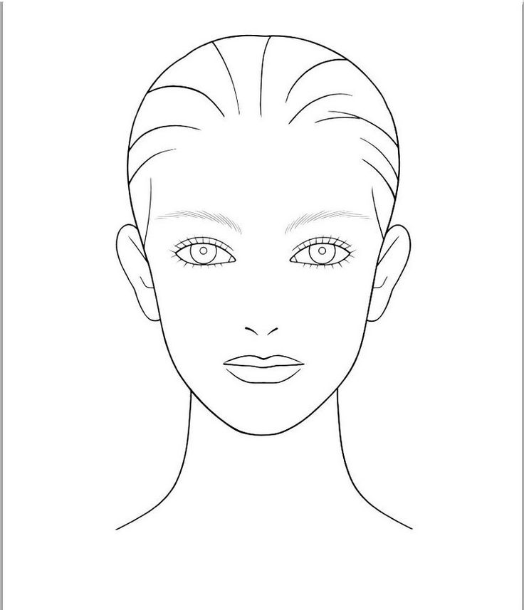 Blank facecharts on Clipart library | Face Charts, Makeup Face Charts 