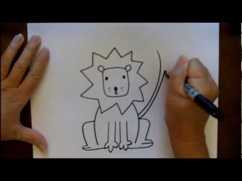 How to Draw a Cartoon Lion Step-by-Step Tutorial - YouTube