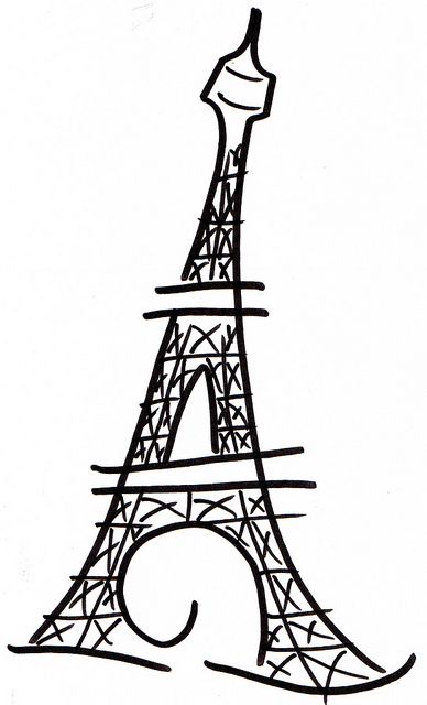 Eiffel Tower Drawing 10314 | MOVDATA