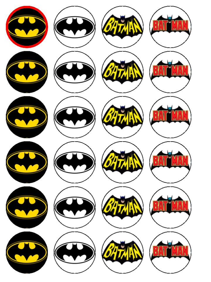 batman cupcake liners