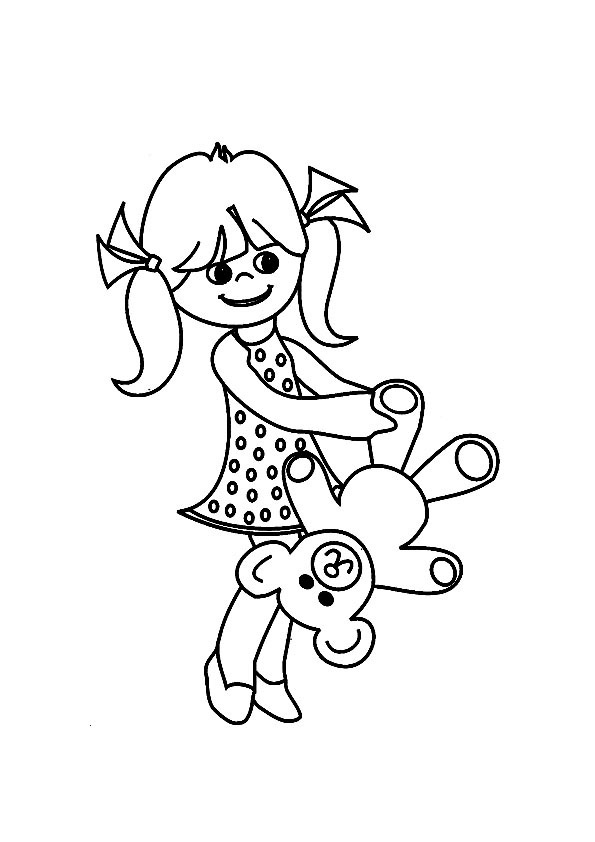 Kitty Girls Coloring Page Hm Pages Clip Art Arts Related