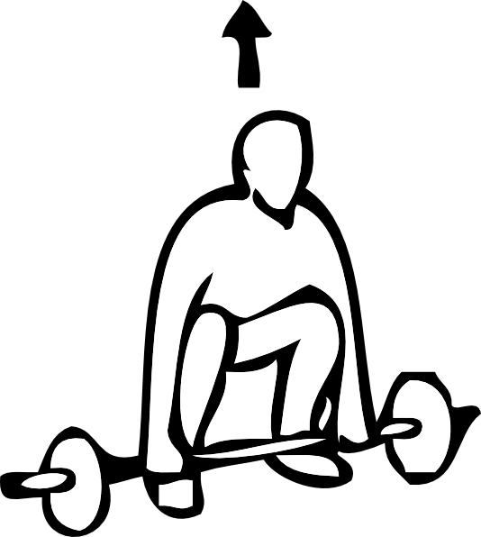 Weight Lifting Outline Sports clip art Free Vector 
