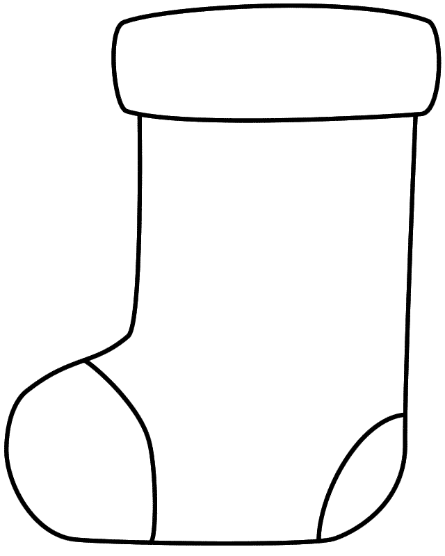 christmas stocking coloring page Clip Art Library