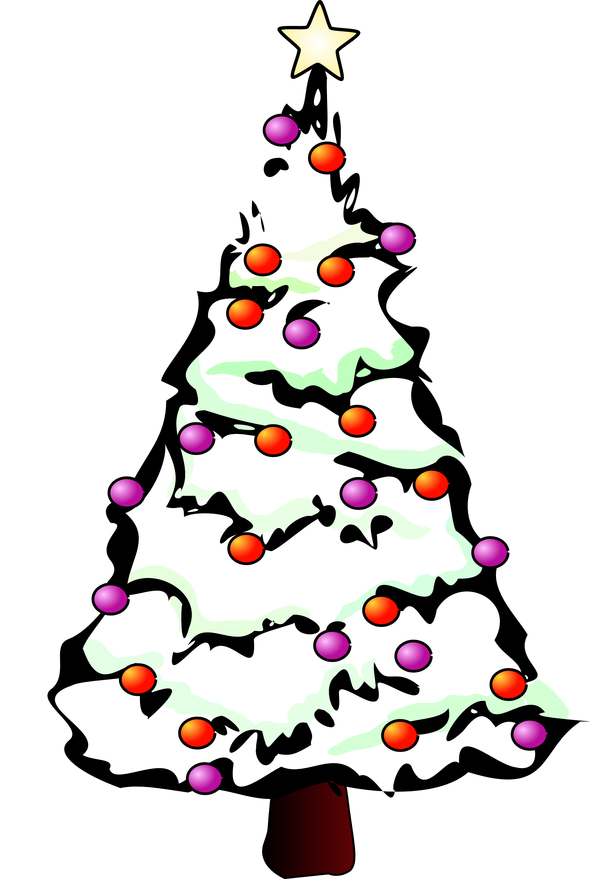 Free Christmas Tree Black And White Clipart, Download Free Christmas