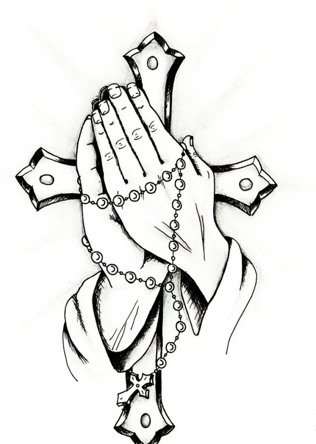 Praying Hands Tattoo ATOMcave 120953 Praying Hands Coloring Page