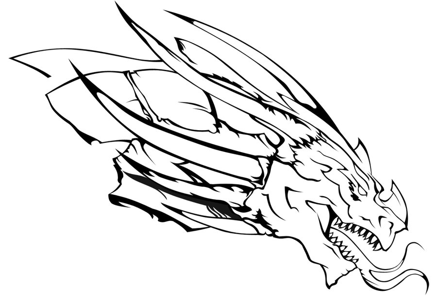 Dragon LineArt W.I.P. by LuZGiuS on Clipart library
