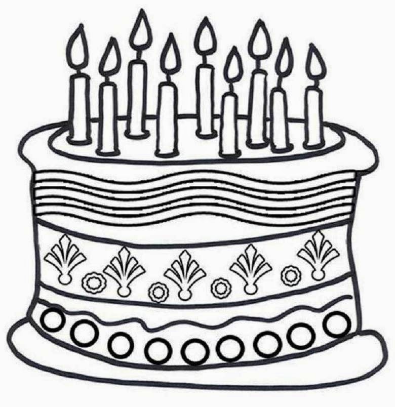 cake clip art coloring pages - photo #32