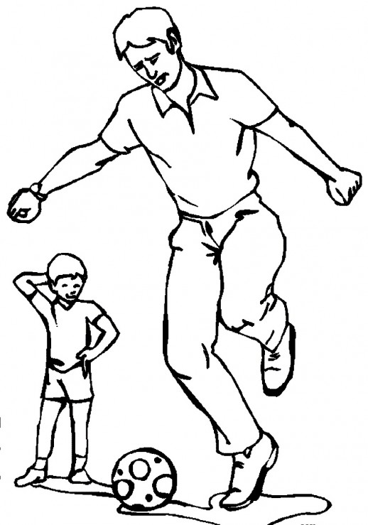 A Kid Learns To Kick A Soccer Ball Coloring Pages - Activity 