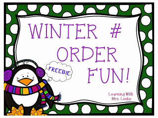 Learning With Mrs. Leeby: FREE WINTER NUMBER ORDER PUZZLES AND 