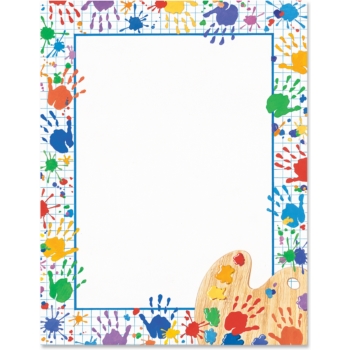 Hand Prints Border Papers | PaperDirect