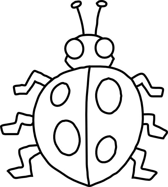 Ladybug Outline clip art - vector clip art online, royalty free 