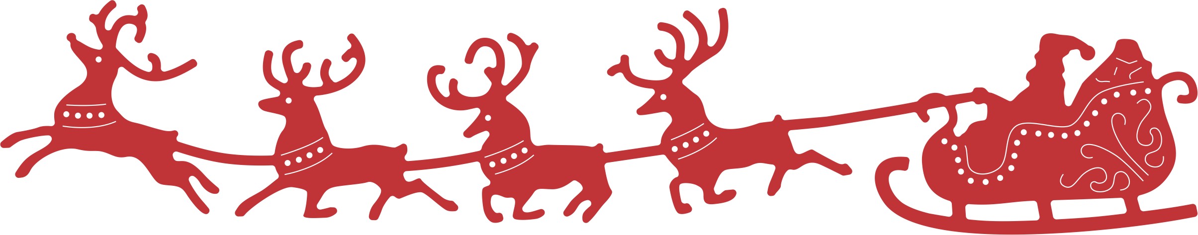 Xmas Stuff For  Christmas Santa Sleigh Reindeer