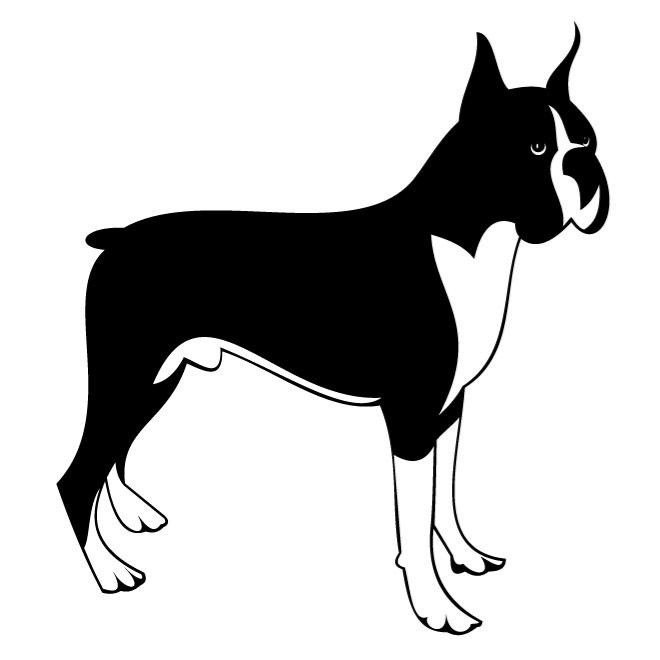 BOXER DOG VECTOR CLIP ART - Download at Vectorportal